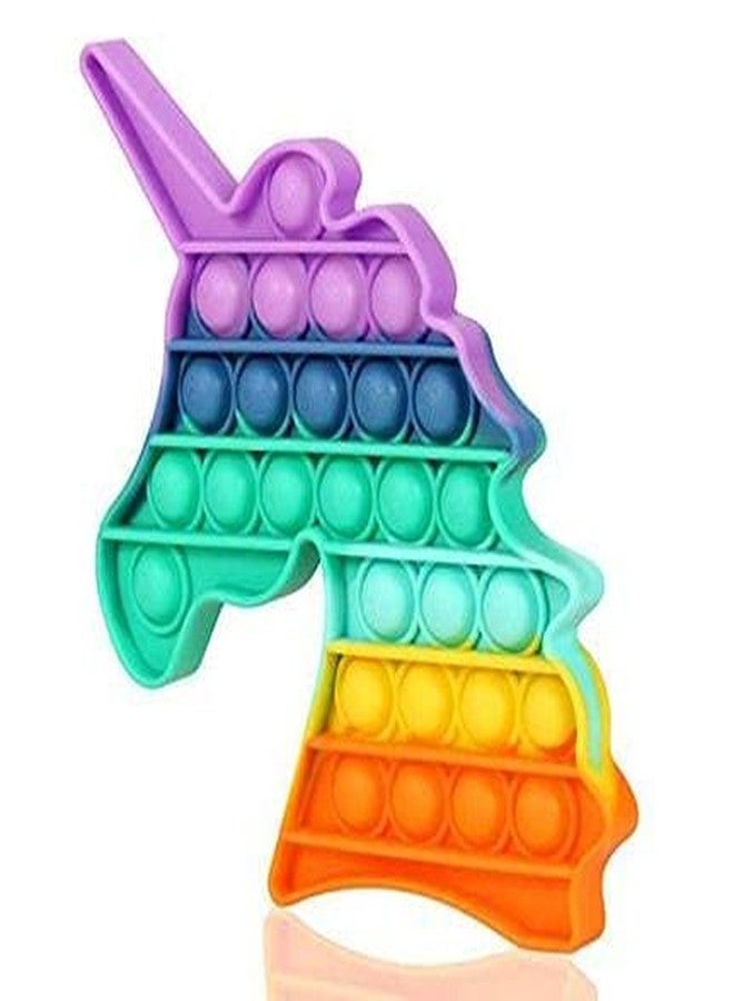 Evisha Pop It Fidget Toy Push Pop Bubble Stress Anxiety Fidget Sensory for Autism Stress Relief Toy Unicorn - Image 2